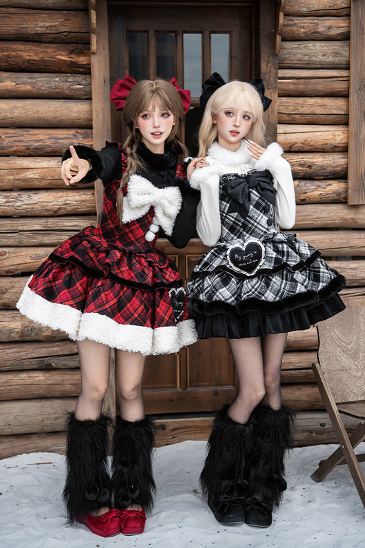 Sweet Lolita JSK - Letters & Poems · Snowy Night, 2 Colors, Ruffled, Printed, Layered - additional product view 6