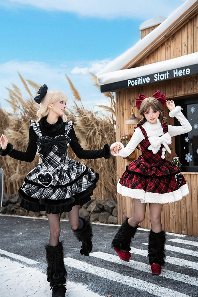 Sweet Lolita JSK - Letters & Poems · Snowy Night, 2 Colors, Ruffled, Printed, Layered - additional product view 7