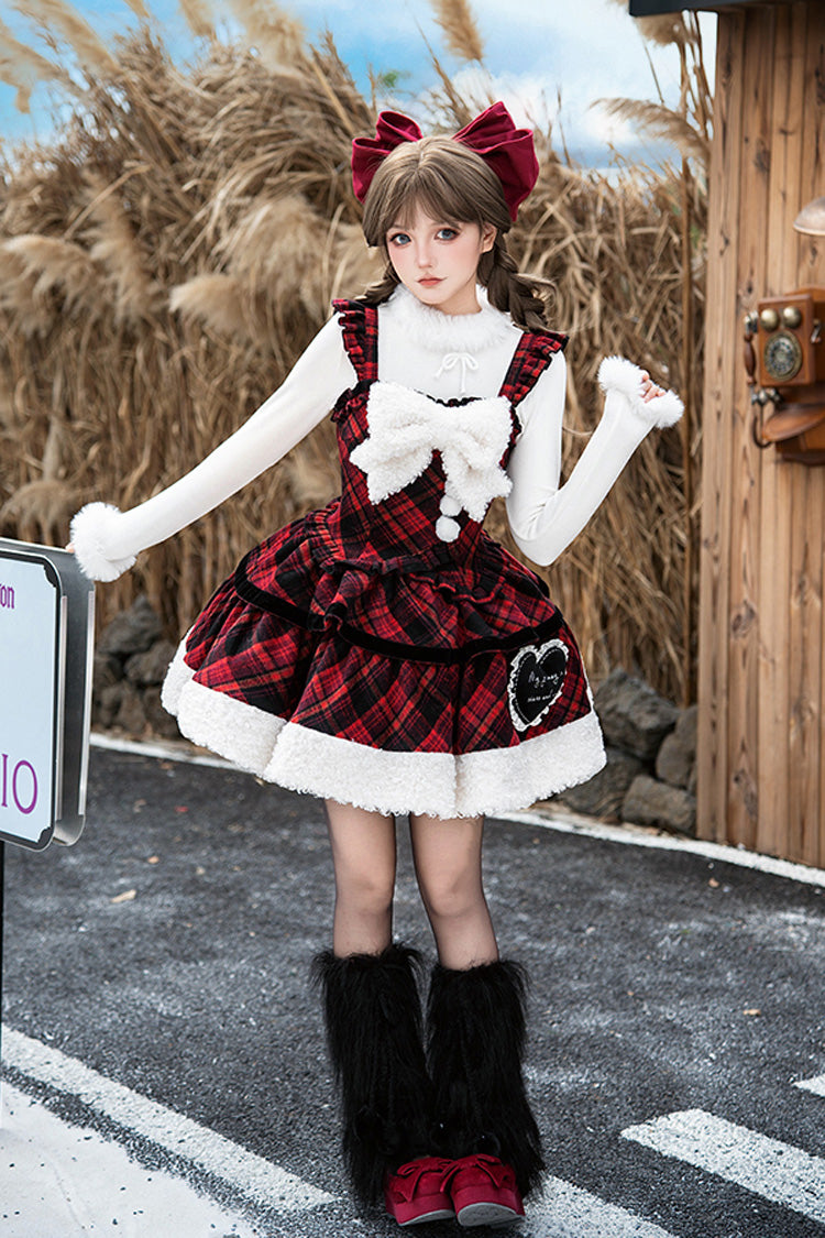 Sweet Lolita JSK - Letters & Poems · Snowy Night, 2 Colors, Ruffled, Printed, Layered - additional product view 11