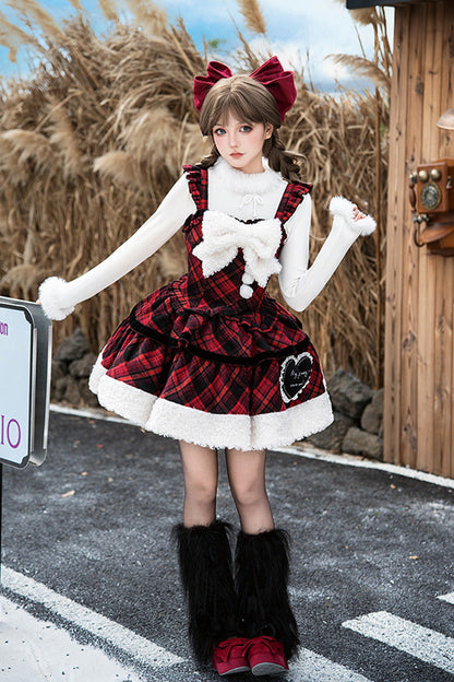 Sweet Lolita JSK - Letters & Poems · Snowy Night, 2 Colors, Ruffled, Printed, Layered - additional product view 11