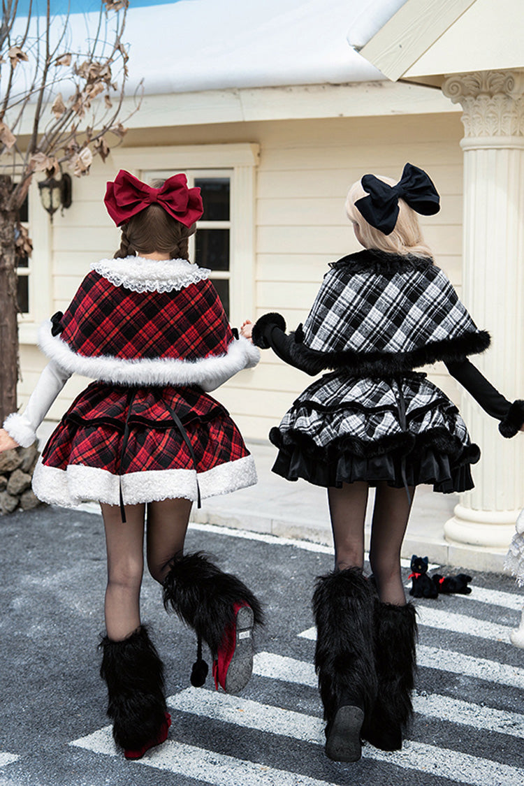 Sweet Lolita JSK - Letters & Poems · Snowy Night, 2 Colors, Ruffled, Printed, Layered - additional product view 15