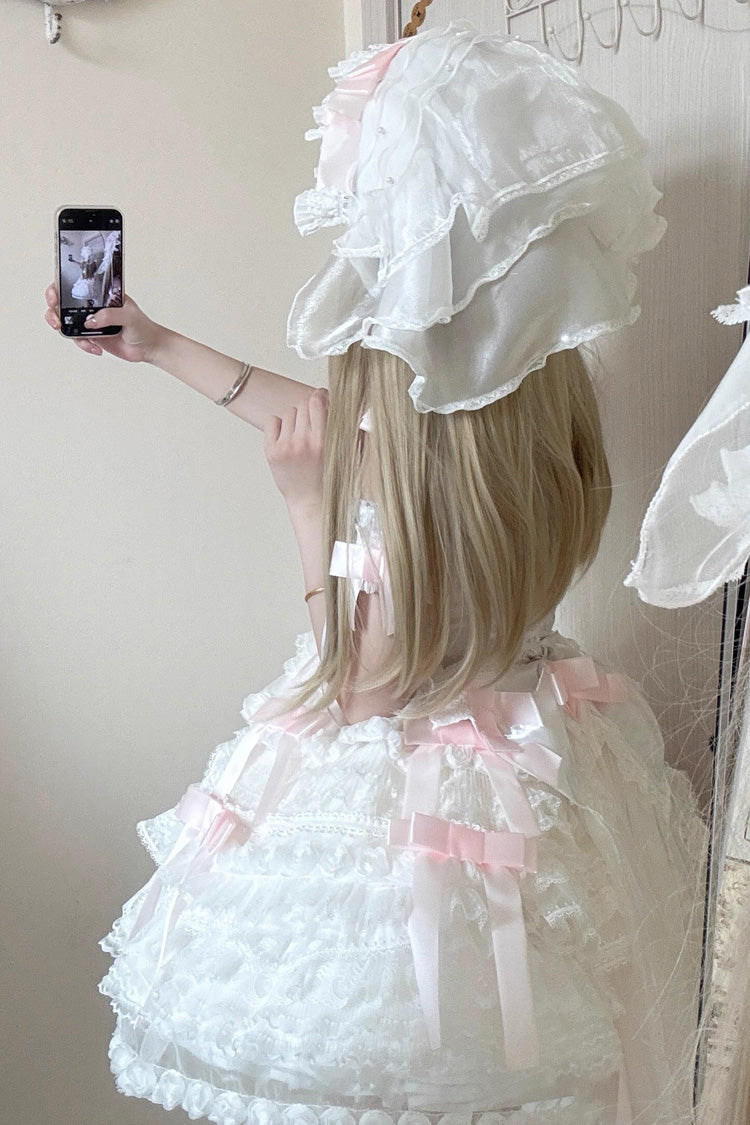 Sweet Lolita JSK - Love Song Multi-layered, 3 Colors, Ruffled, Bow Detail, Lace Trim - additional product view 7