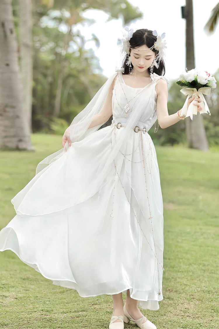 Sweet Lolita JSK - Messenger Of God, White, Ruffled - Tea Party Jumper Dress - additional product view 2