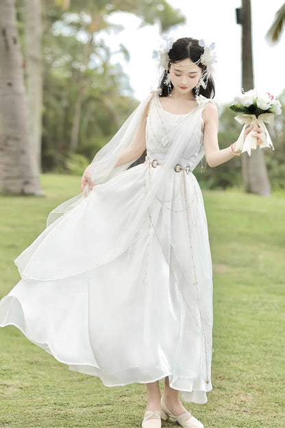 Sweet Lolita JSK - Messenger Of God, White, Ruffled - Tea Party Jumper Dress - additional product view 2