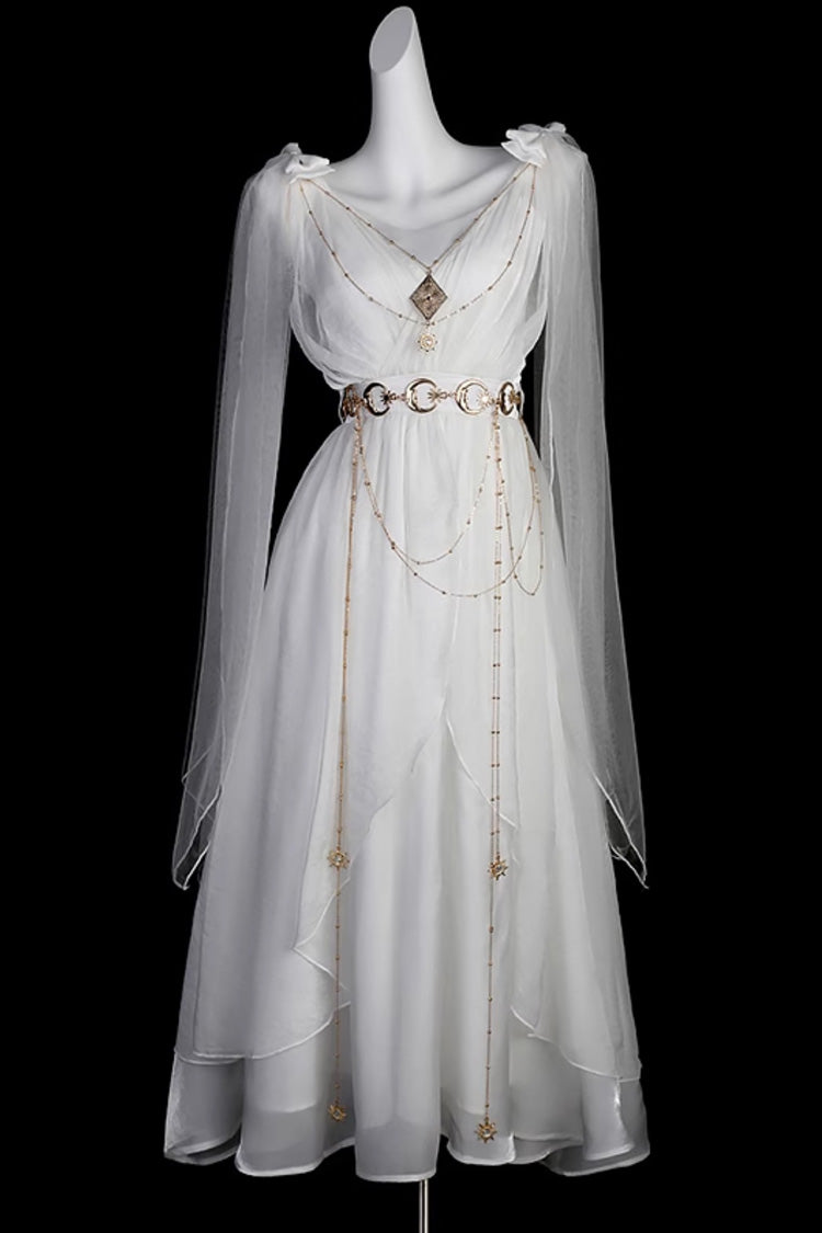 Sweet Lolita JSK - Messenger Of God, White, Ruffled - Tea Party Jumper Dress - additional product view 5