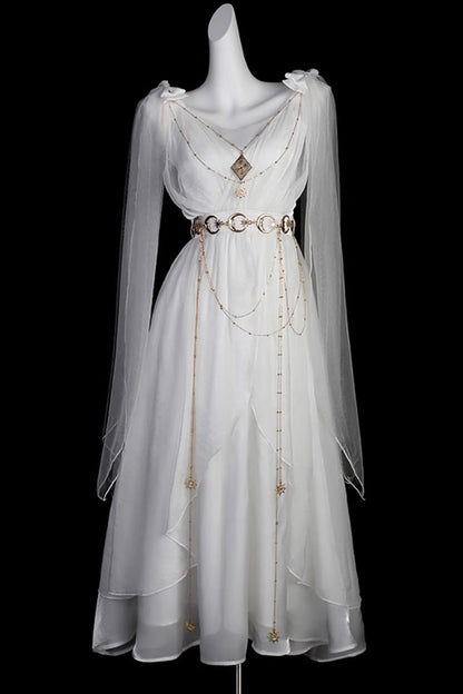 Sweet Lolita JSK - Messenger Of God, White, Ruffled - Tea Party Jumper Dress - additional product view 5
