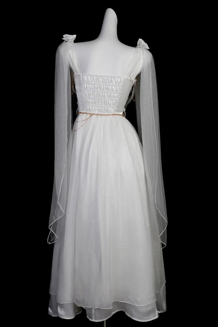 Sweet Lolita JSK - Messenger Of God, White, Ruffled - Tea Party Jumper Dress - additional product view 6