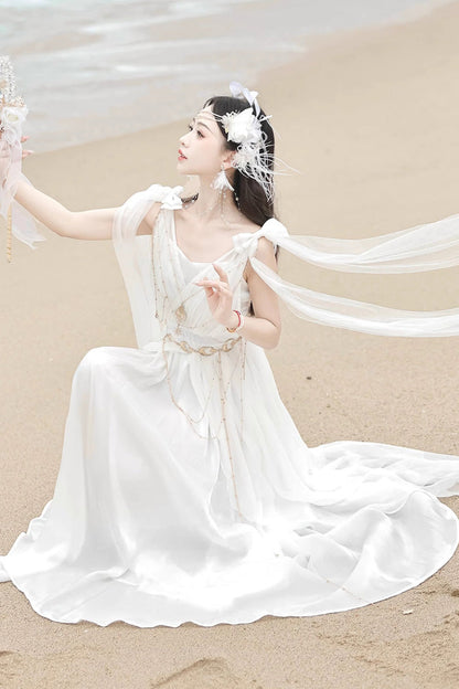 Sweet Lolita JSK - Messenger Of God, White, Ruffled - Tea Party Jumper Dress - additional product view 8
