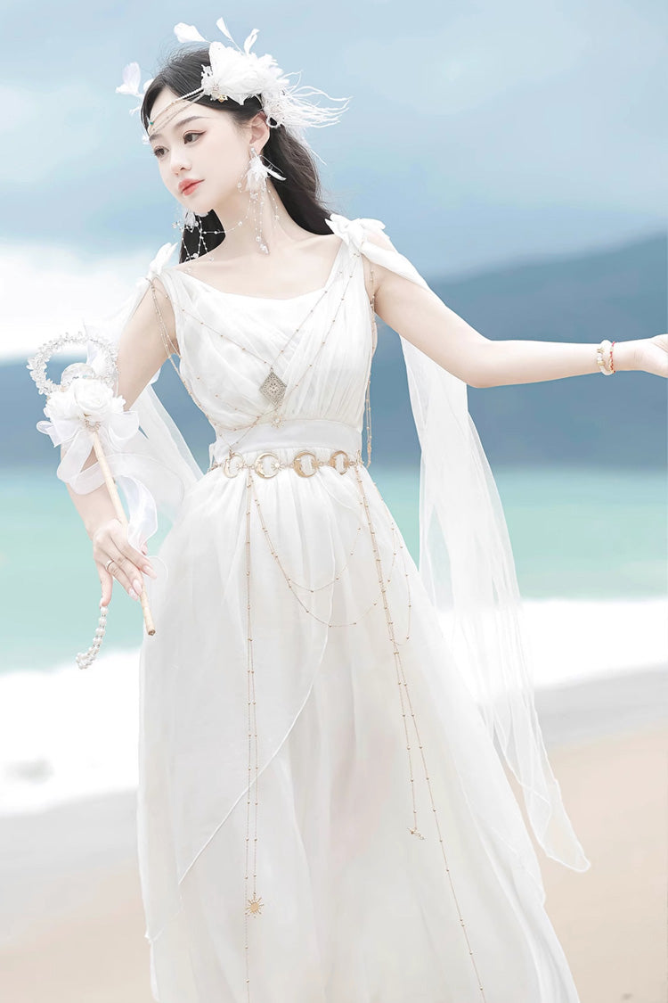Sweet Lolita JSK - Messenger Of God, White, Ruffled - Tea Party Jumper Dress - additional product view 9
