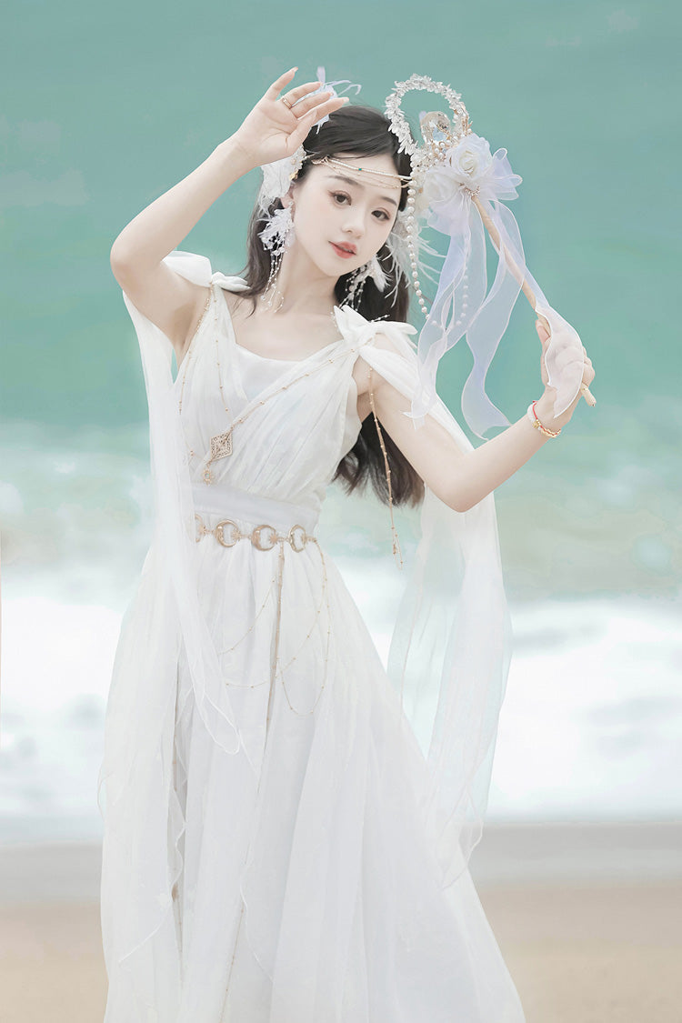 Sweet Lolita JSK - Messenger Of God, White, Ruffled - Tea Party Jumper Dress - additional product view 10