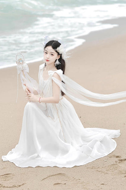 Sweet Lolita JSK - Messenger Of God, White, Ruffled - Tea Party Jumper Dress - additional product view 11