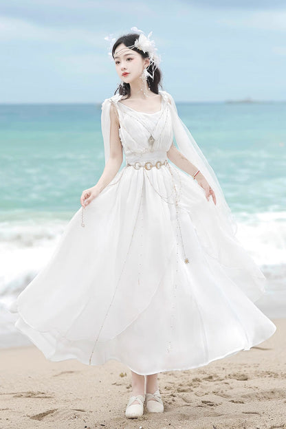 Sweet Lolita JSK - Messenger Of God, White, Ruffled - Tea Party Jumper Dress - main product image