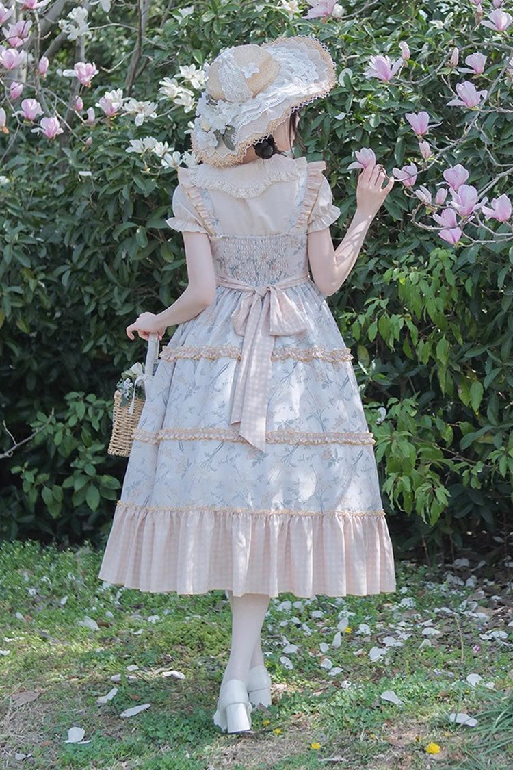 Sweet Lolita JSK - Multi-color Midsummer Print, Multi-Color, Embroidered, Ruffled, Printed - additional product view 10