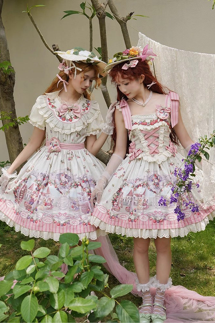 Sweet Lolita JSK - Multi-color Raspberry Wine Brew, Multi-Color, Printed - additional product view 2