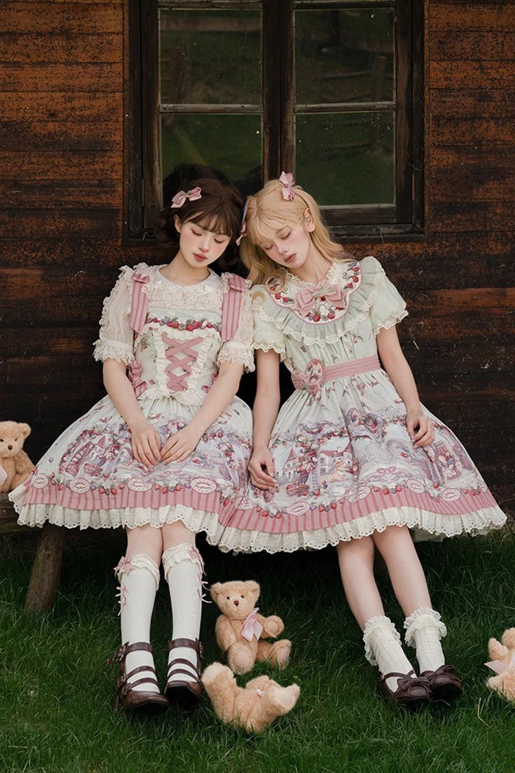 Sweet Lolita JSK - Multi-color Raspberry Wine Brew, Multi-Color, Printed - additional product view 3