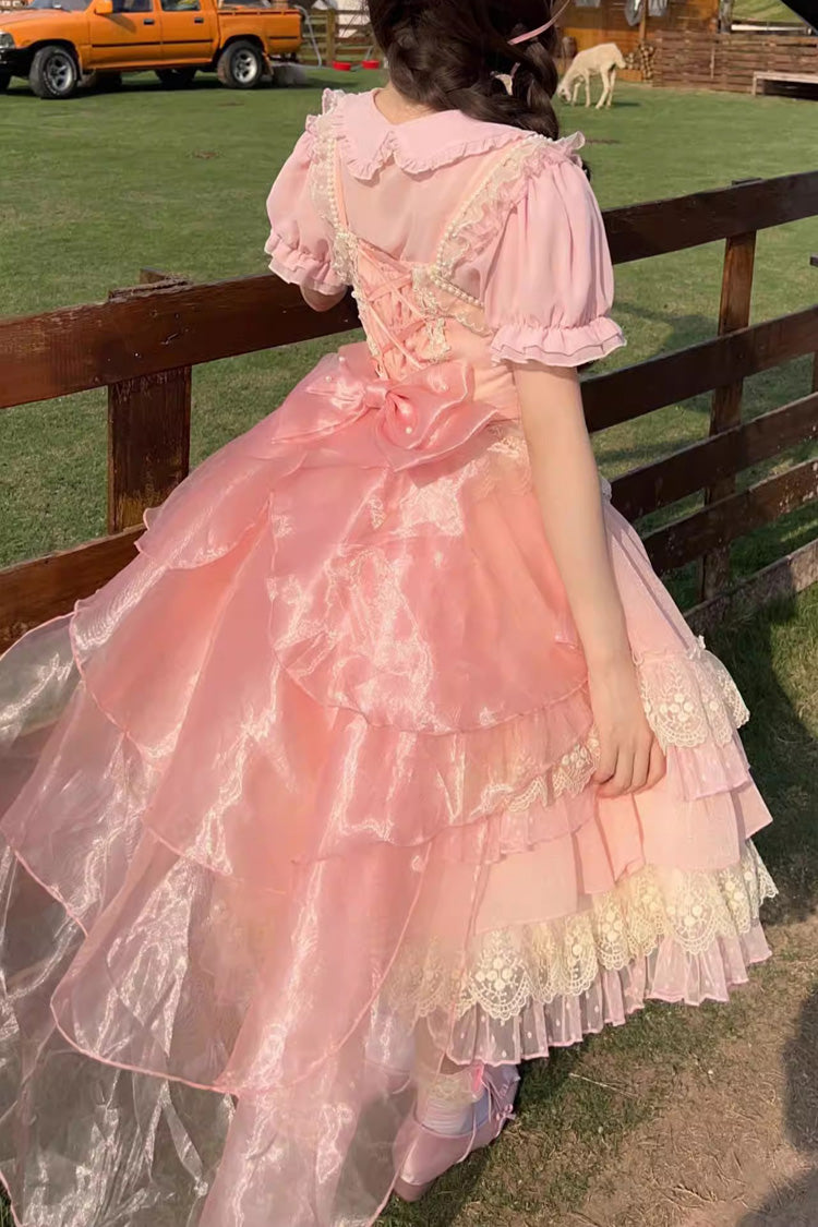 Sweet Lolita JSK - Multi-layer Annie's Tea Party, Pink, Ruffled - additional product view 4