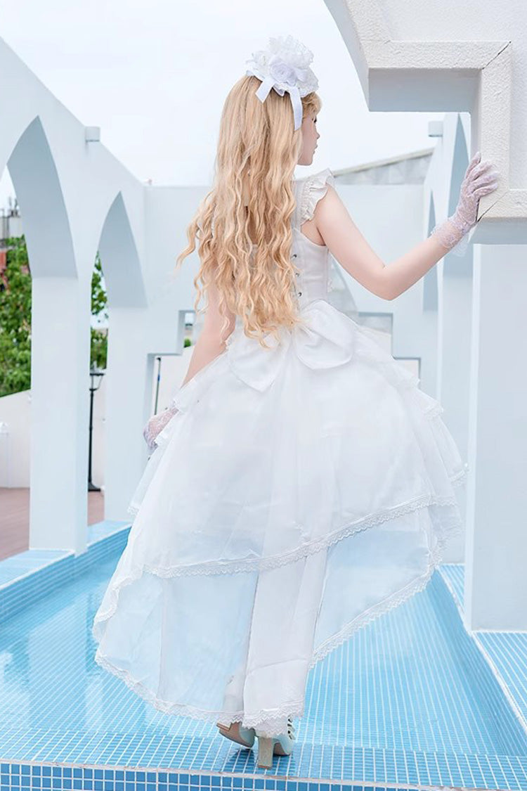 Sweet Lolita JSK - Multi-layer Hanayome, White - Kawaii Layering Dress - additional product view 4
