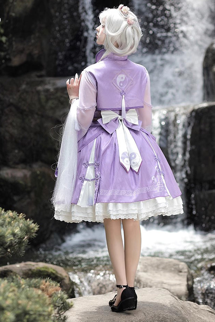 Sweet Lolita JSK - Multi-layer Little Taoist Priest, 2 Colors, Printed, Ruffled - additional product view 2
