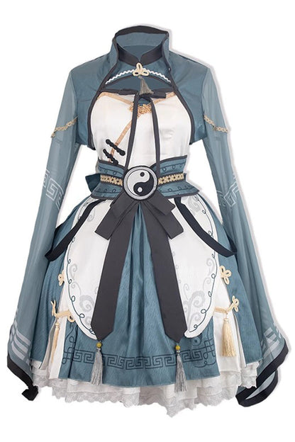Sweet Lolita JSK - Multi-layer Little Taoist Priest, 2 Colors, Printed, Ruffled - additional product view 5