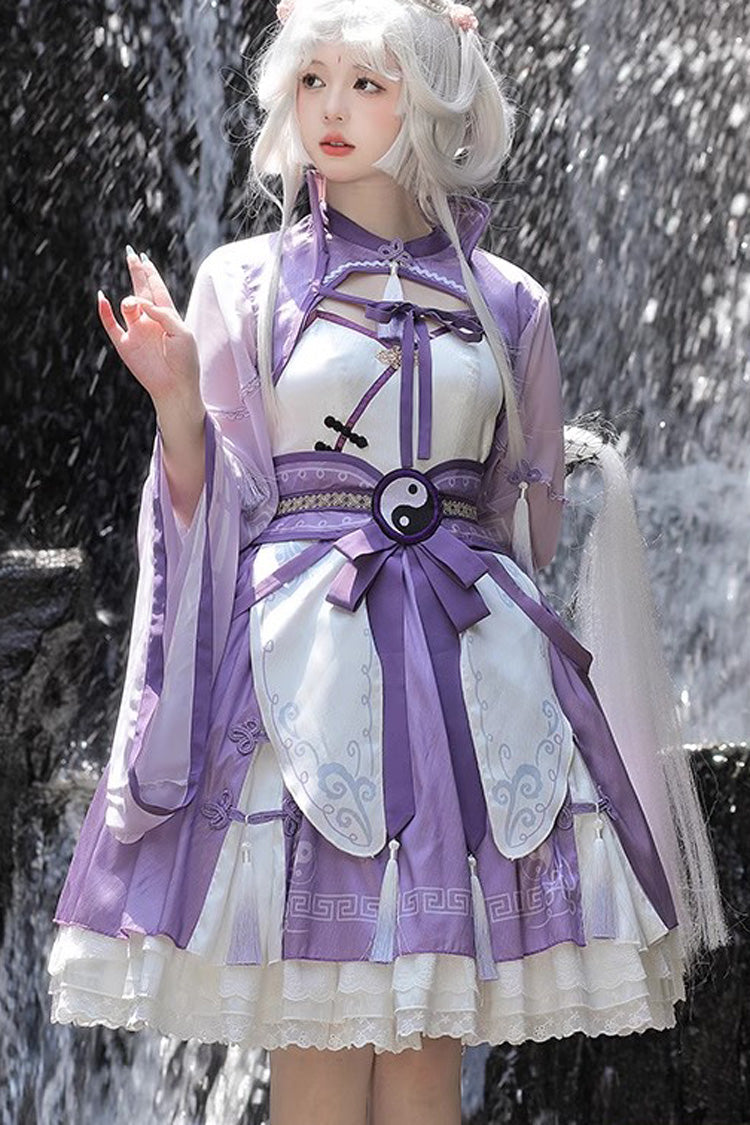 Sweet Lolita JSK - Multi-layer Little Taoist Priest, 2 Colors, Printed, Ruffled - main product image