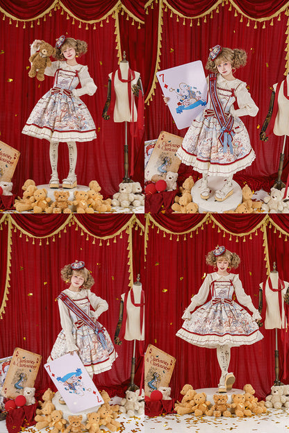 Sweet Lolita JSK - Nutcracker, Multi-Color, Bow Detail, Ruffled, Printed - additional product view 2