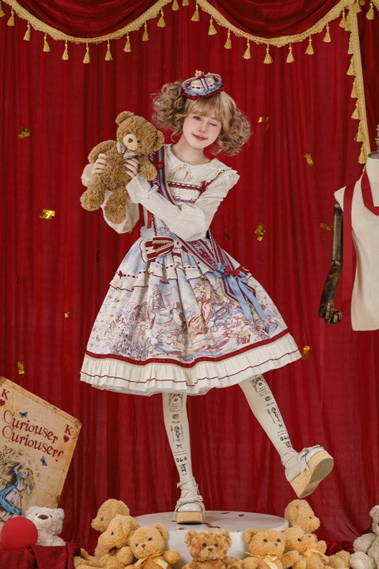 Sweet Lolita JSK - Nutcracker, Multi-Color, Bow Detail, Ruffled, Printed - additional product view 4