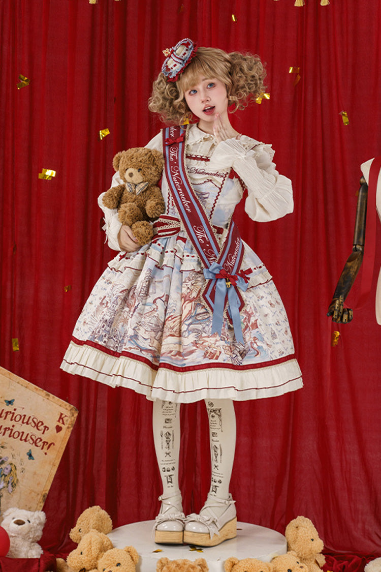 Sweet Lolita JSK - Nutcracker, Multi-Color, Bow Detail, Ruffled, Printed - additional product view 5