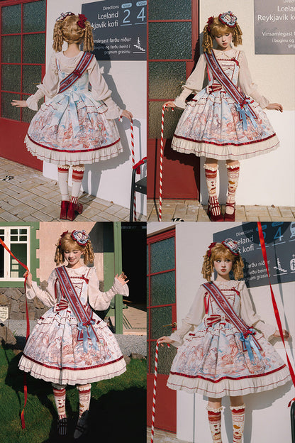 Sweet Lolita JSK - Nutcracker, Multi-Color, Bow Detail, Ruffled, Printed - additional product view 8