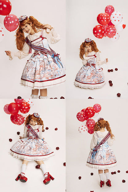 Sweet Lolita JSK - Nutcracker, Multi-Color, Bow Detail, Ruffled, Printed - additional product view 10