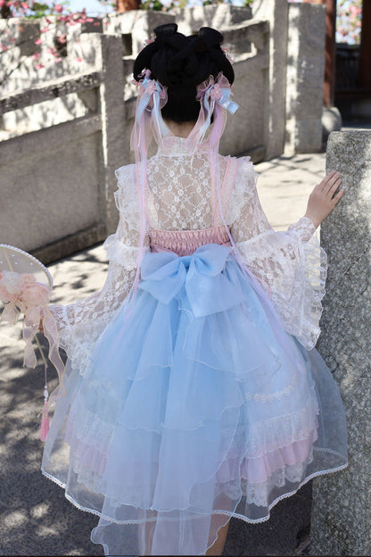 Sweet Lolita JSK - Peach Blossoms In Spring Fields, 3 Colors, Chinese-Inspired Style - additional product view 3