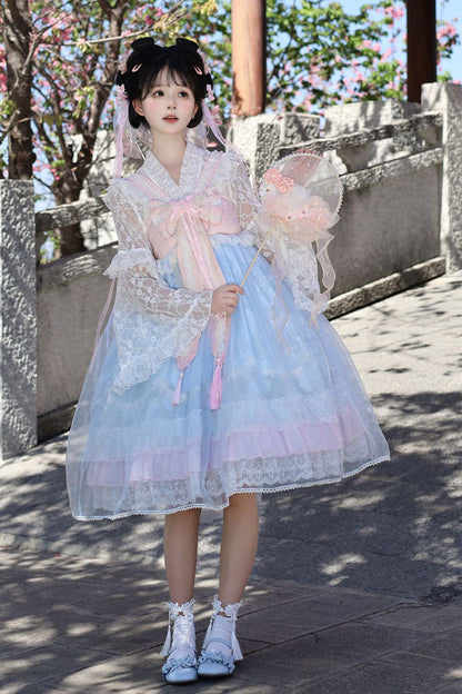 Sweet Lolita JSK - Peach Blossoms In Spring Fields, 3 Colors, Chinese-Inspired Style - additional product view 7