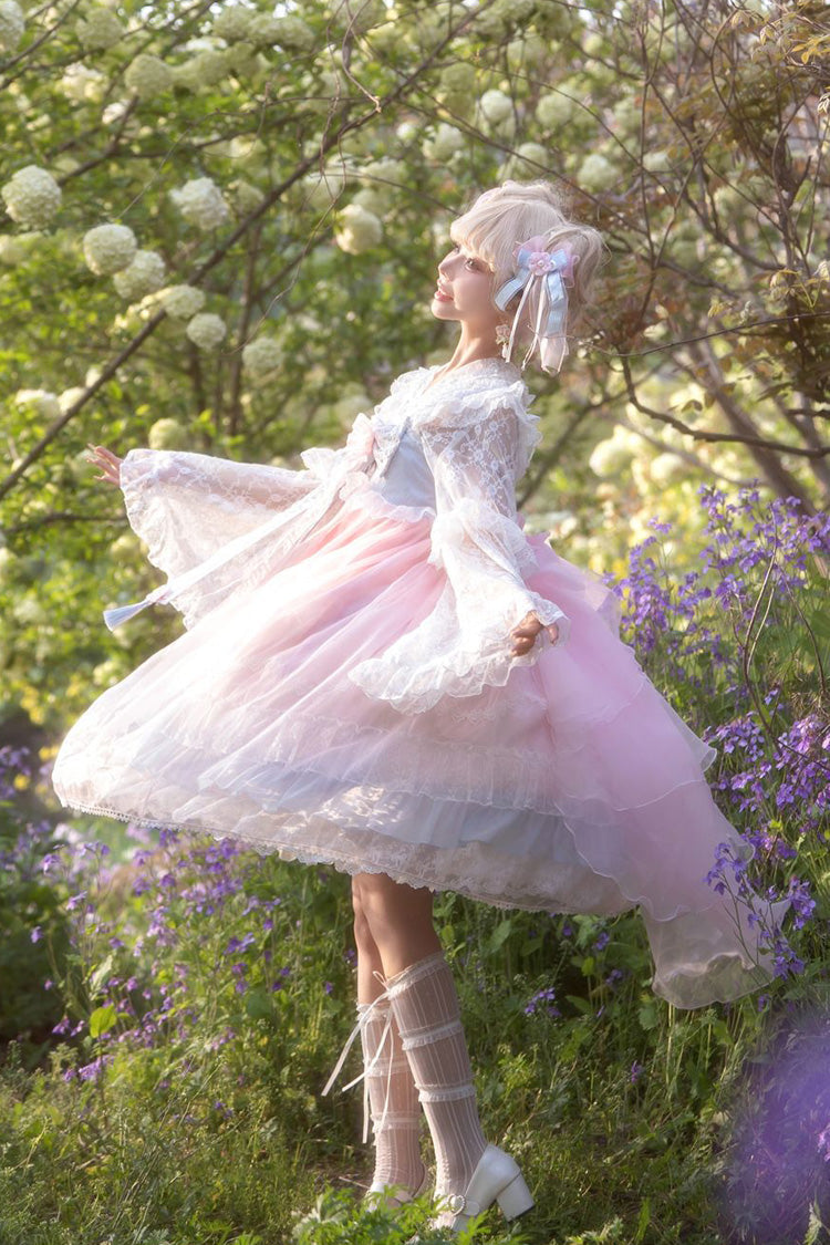 Sweet Lolita JSK - Peach Blossoms In Spring Fields, 3 Colors, Chinese-Inspired Style - additional product view 10