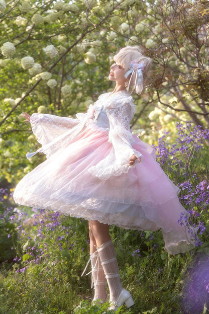 Sweet Lolita JSK - Peach Blossoms In Spring Fields, 3 Colors, Chinese-Inspired Style - additional product view 10