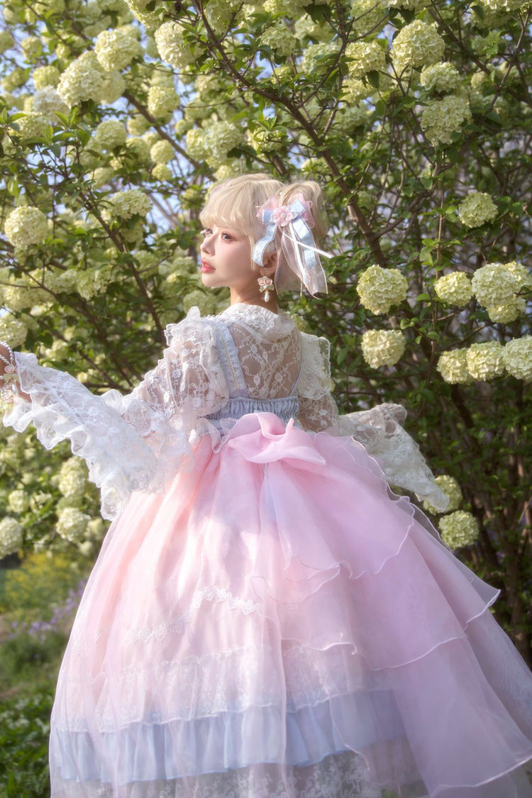 Sweet Lolita JSK - Peach Blossoms In Spring Fields, 3 Colors, Chinese-Inspired Style - additional product view 11