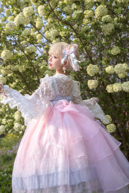 Sweet Lolita JSK - Peach Blossoms In Spring Fields, 3 Colors, Chinese-Inspired Style - additional product view 11