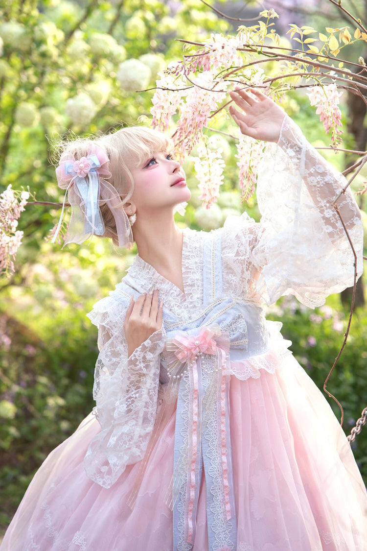 Sweet Lolita JSK - Peach Blossoms In Spring Fields, 3 Colors, Chinese-Inspired Style - additional product view 14