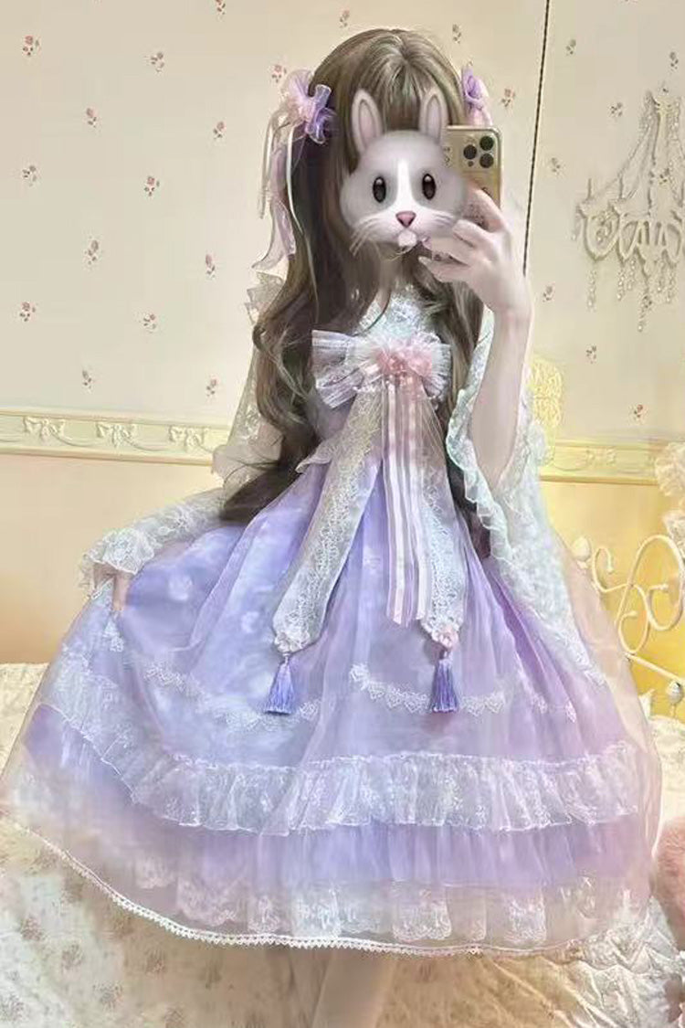 Sweet Lolita JSK - Peach Blossoms In Spring Fields, 3 Colors, Chinese-Inspired Style - additional product view 18