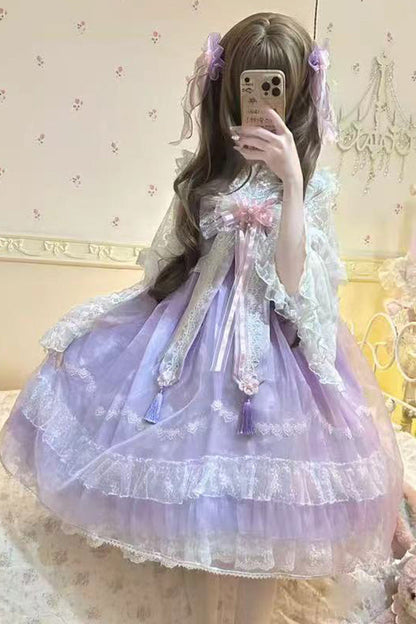 Sweet Lolita JSK - Peach Blossoms In Spring Fields, 3 Colors, Chinese-Inspired Style - additional product view 20