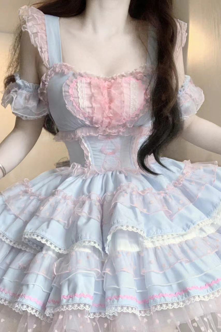 Sweet Lolita JSK - Pray For Dopamine Multi-layer, 5 Colors, Lace Trim, Ruffled - additional product view 8