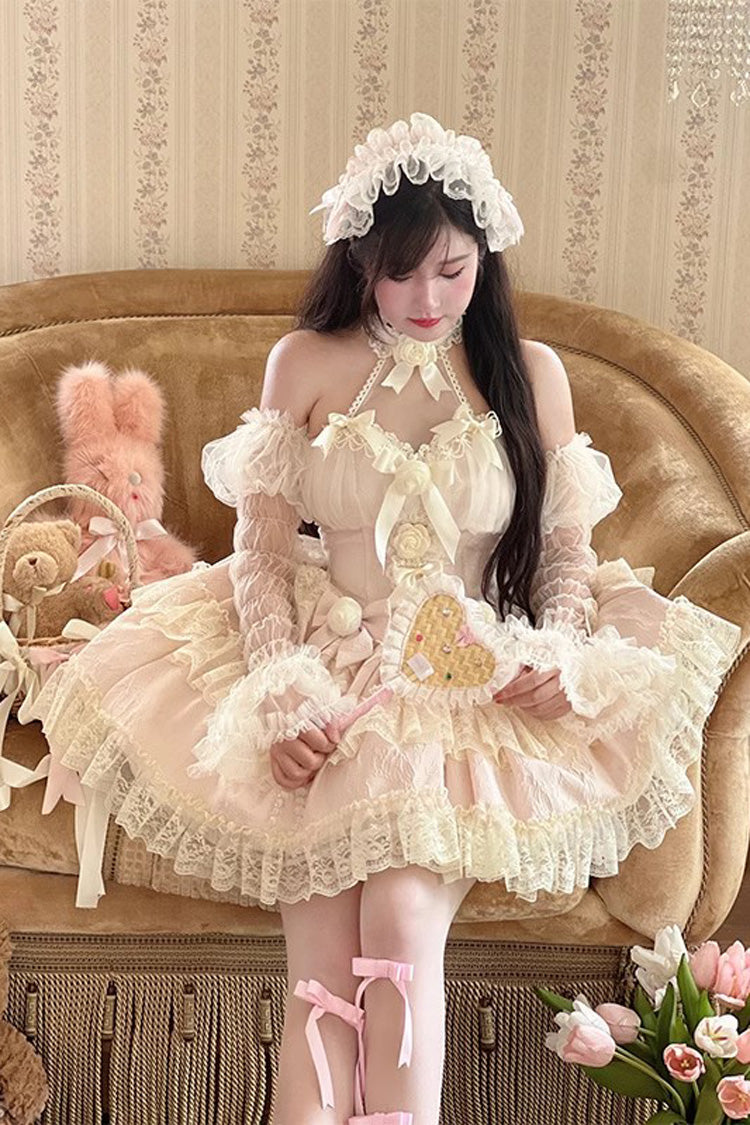Sweet Lolita JSK - Princess, 4 Colors, Lace Trim, Ruffled, Bow Detail - additional product view 3