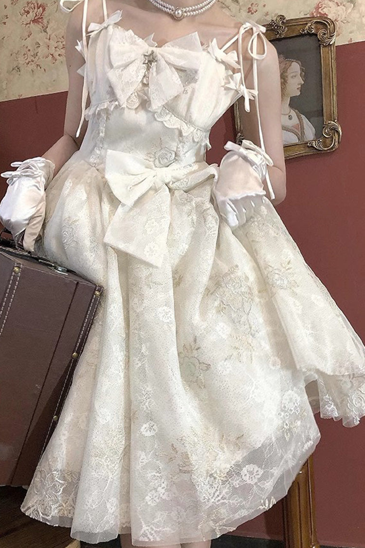 Sweet Lolita JSK - Print Hanayome, White, Bow Detail, Printed, Embroidered - additional product view 8