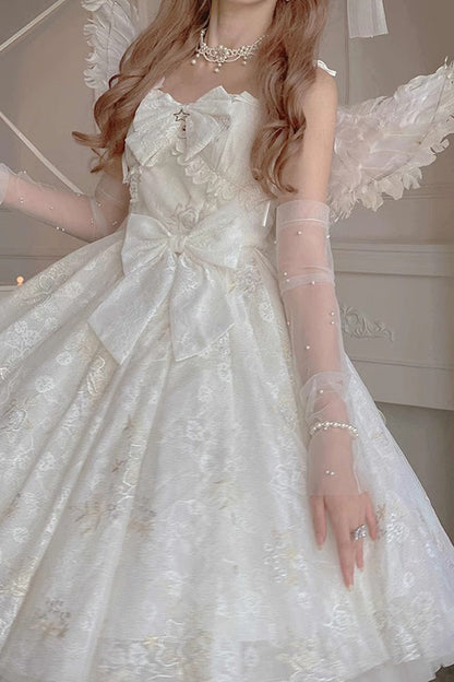 Sweet Lolita JSK - Print Hanayome, White, Bow Detail, Printed, Embroidered - additional product view 9