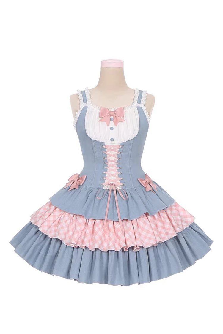 Sweet Lolita JSK - Rock Ballet, 2 Colors, Ruffled, Printed, Layered - additional product view 3