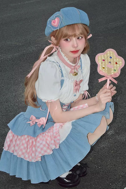 Sweet Lolita JSK - Rock Ballet, 2 Colors, Ruffled, Printed, Layered - additional product view 7