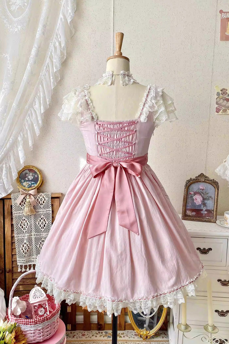 Sweet Lolita JSK - Sakura’s Spring Resonance, Pink, Short Version, Short Length, Ruffled - additional product view 9