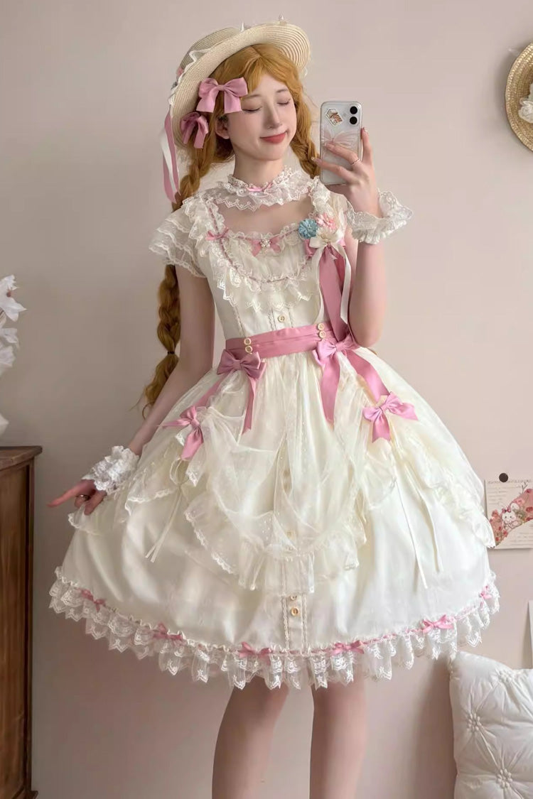 Sweet Lolita JSK - Sakura’s Spring Resonance, Yellow, Short Version, Short Length - additional product view 2