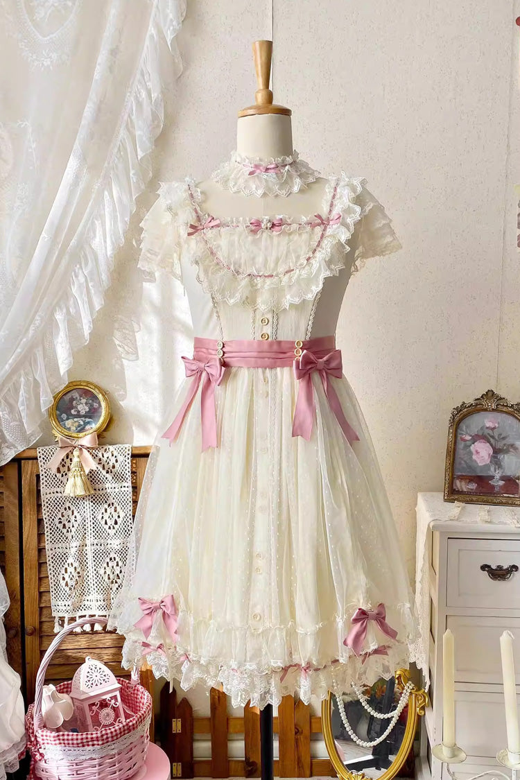 Sweet Lolita JSK - Sakura’s Spring Resonance, Yellow, Short Version, Short Length - additional product view 6
