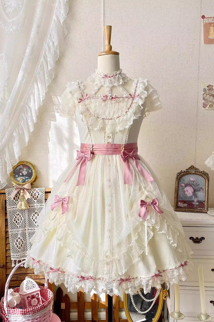 Sweet Lolita JSK - Sakura’s Spring Resonance, Yellow, Short Version, Short Length - additional product view 7