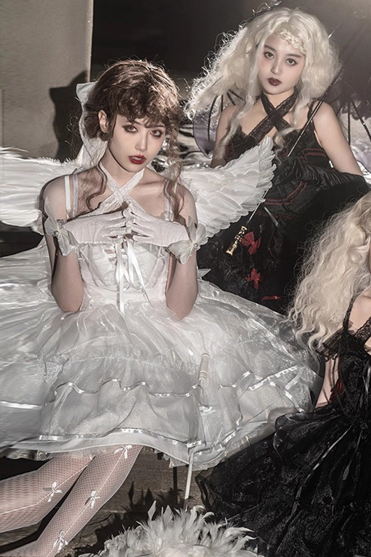 Sweet Lolita JSK - Seven Deadly Sins, 3 Colors, Plus Size, Ruffled, Layered - additional product view 5
