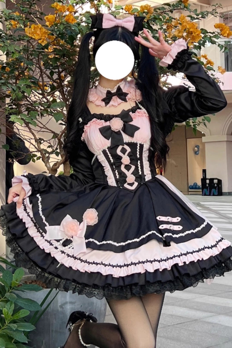 Sweet Lolita JSK - Shadow Rose, 5 Colors, Gothic Style, Bow Detail, Ruffled - additional product view 4